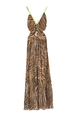 tiger-print-georgette-plisserad-klanning