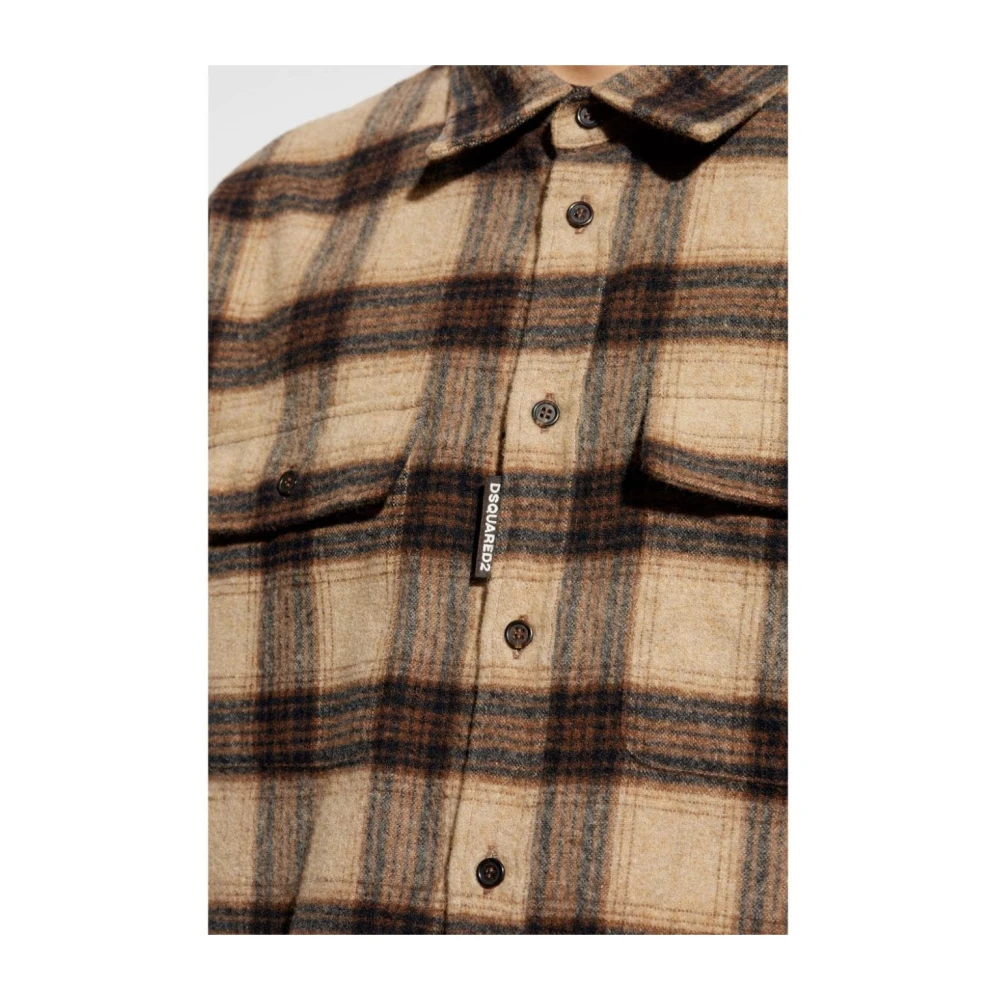 Dsquared2 Stijlvolle Herenshirts Collectie Brown Heren
