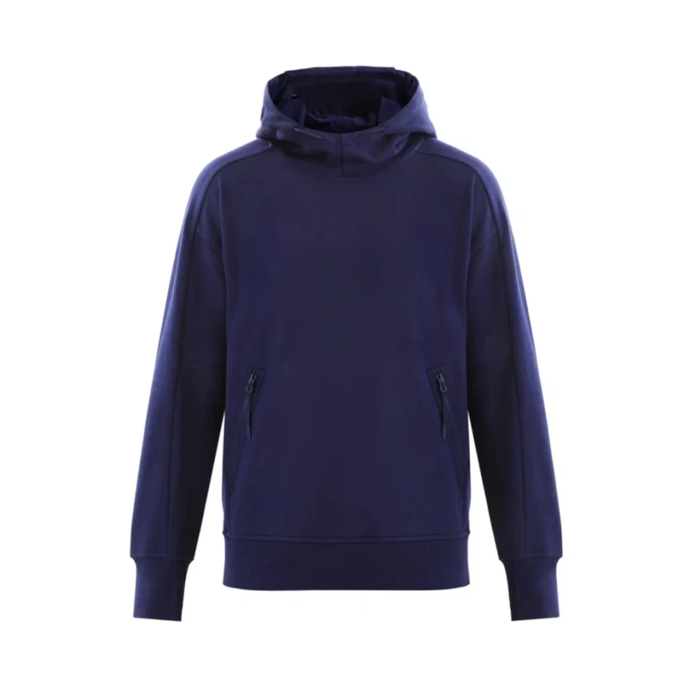 C.P. Company Diagonaal Fleece Goggle Hoodie Style Cmss080A Blue Heren