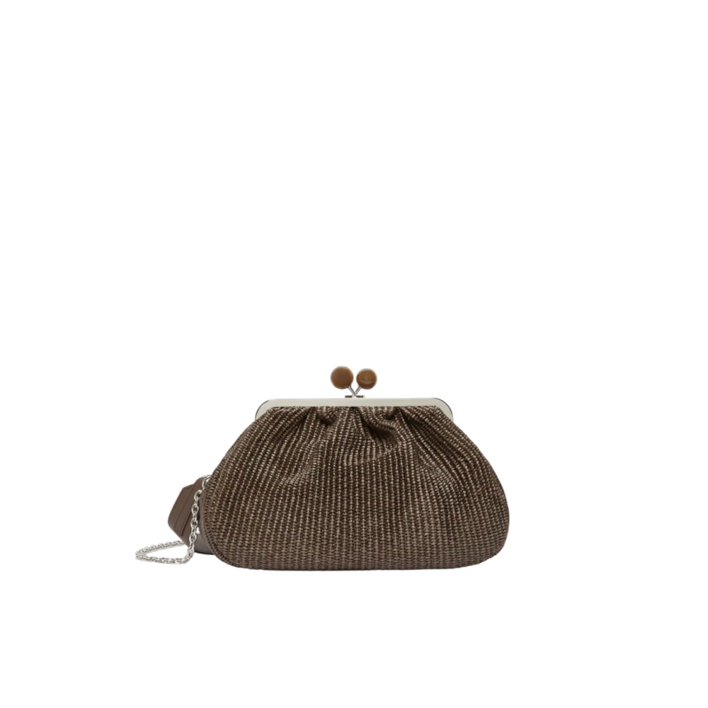 Weekend Max Mara, Väska, Dam, ONE Size, Bomull, Raffia Pasticcino Väska Medium Clutch