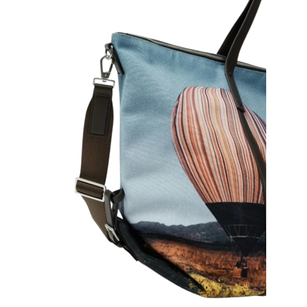 PS By Paul Smith Canvas Duffeltas met Handtekeningprint Multicolor Heren