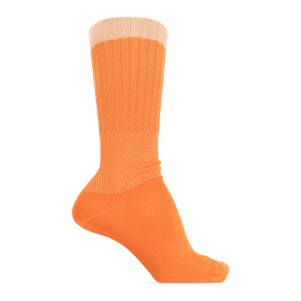 Issey Miyake Katoenen sokken Orange Heren