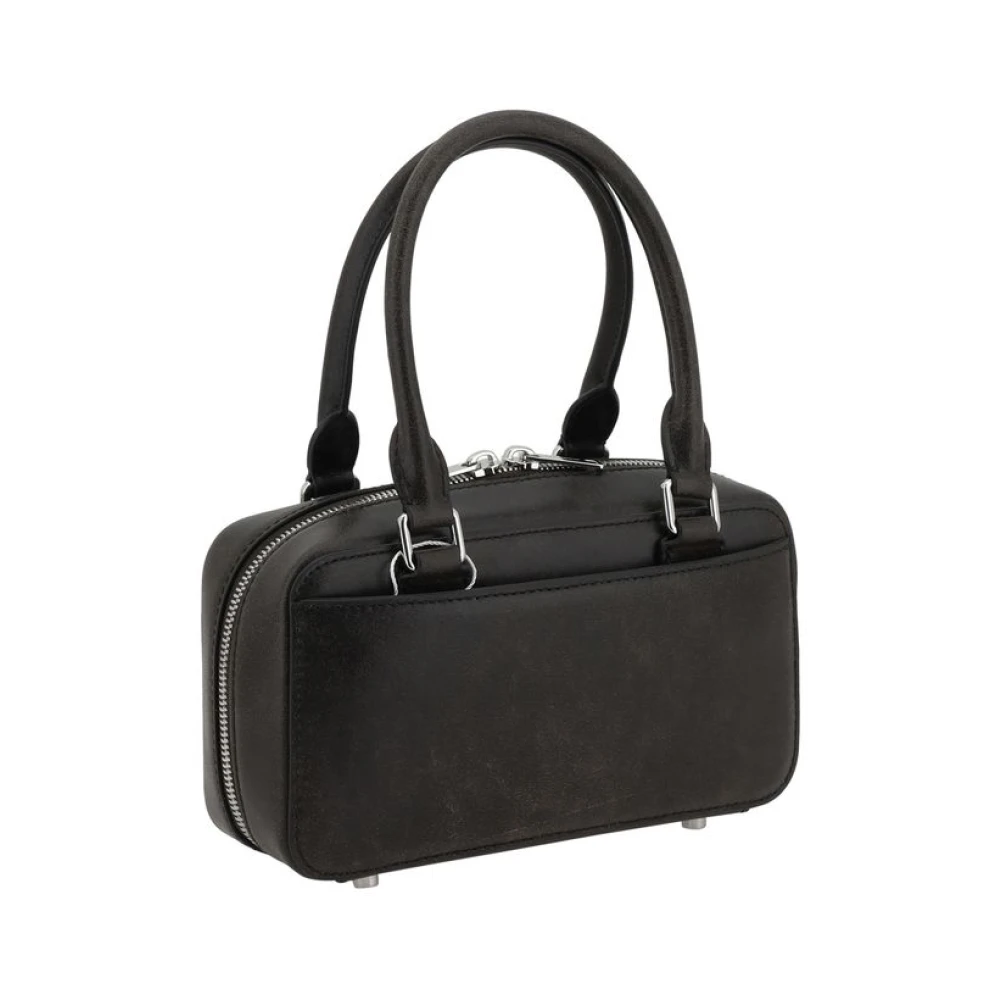 Self Portrait Zwarte Distressed Handtas met Strass Kwasten Black Dames