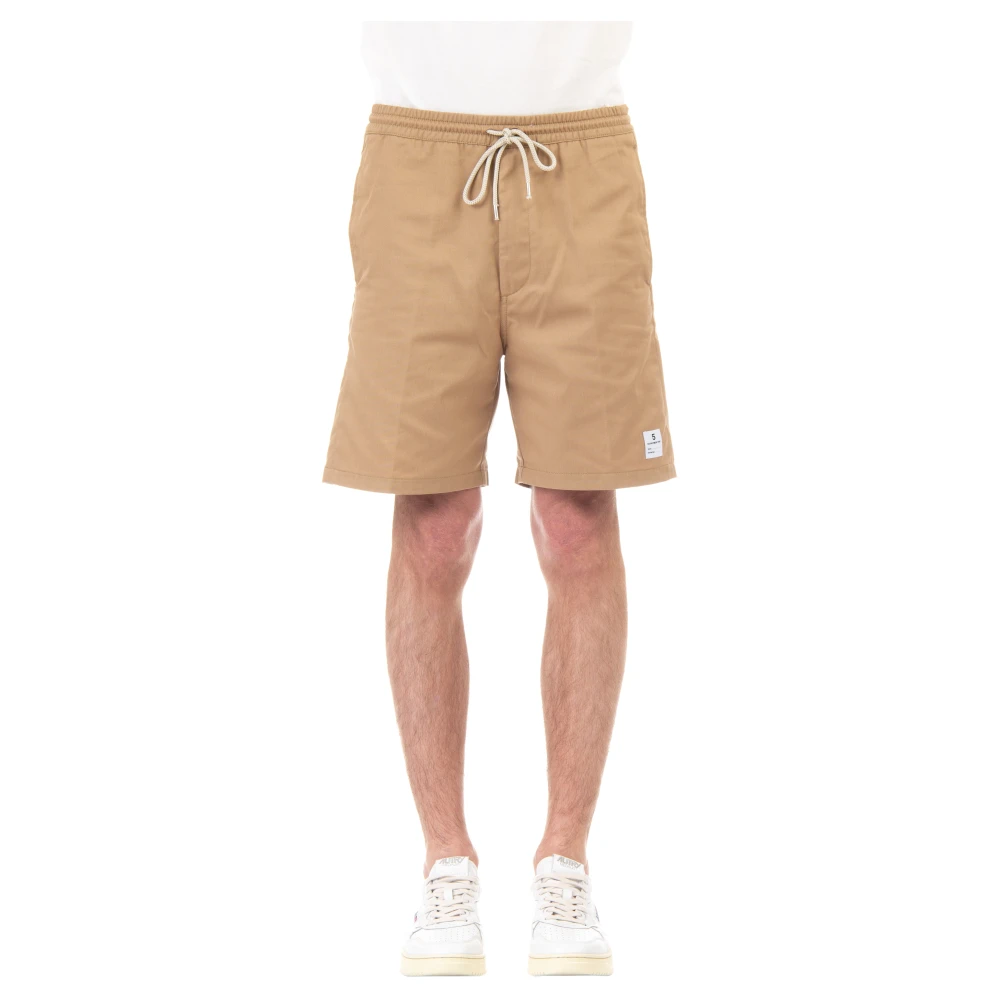 Department Five Korte Stretch Katoenen Shorts met Trekkoord Brown Heren