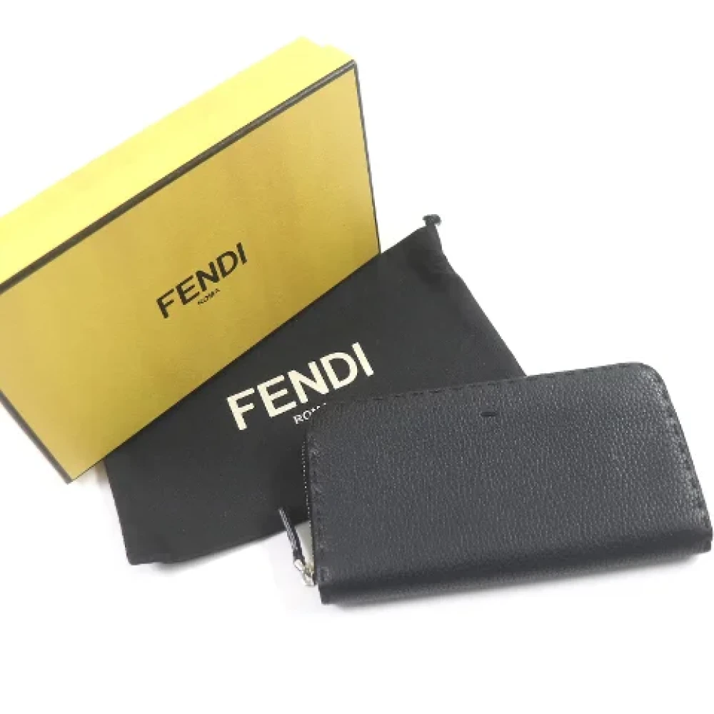 Fendi Vintage Pre-owned Leather wallets Black Heren