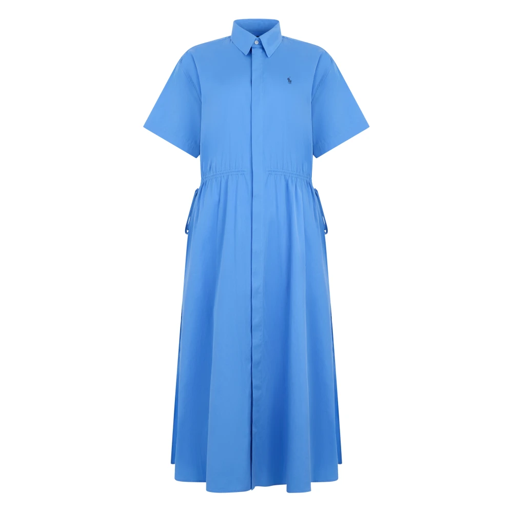 Polo Ralph Lauren Women's Blue Shirt Dresses, 2XS, Drawstring Midi Dress