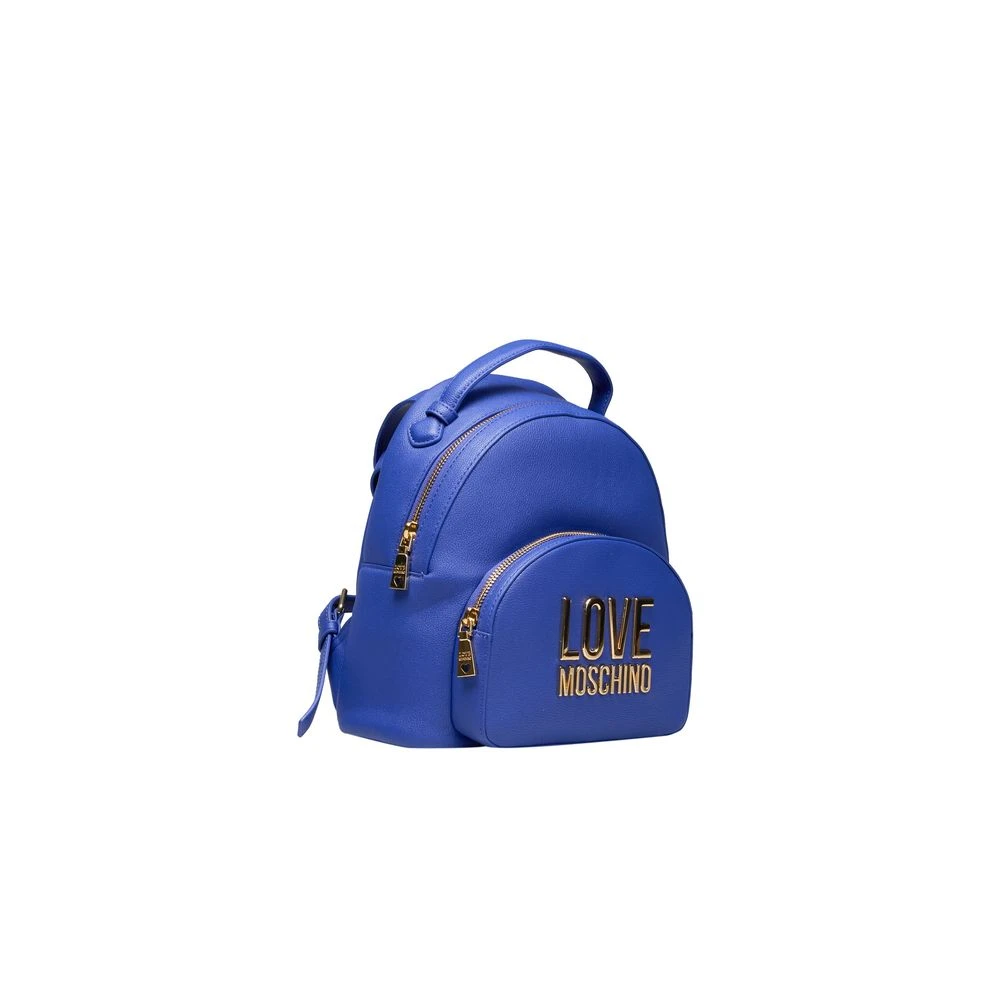 Love Moschino Blauwe rugzak met verstelbare banden Blue Dames