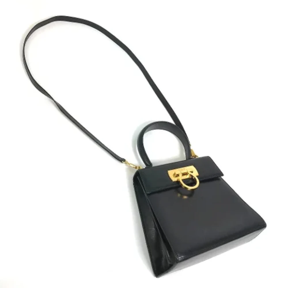Salvatore Ferragamo Pre-owned Leather handbags Black Dames