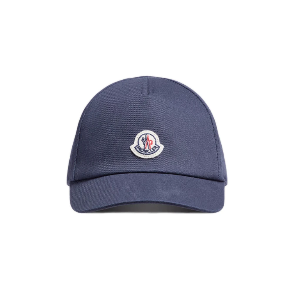 Moncler Blauwe Katoenen Kinderpetten met Logo Blue Unisex