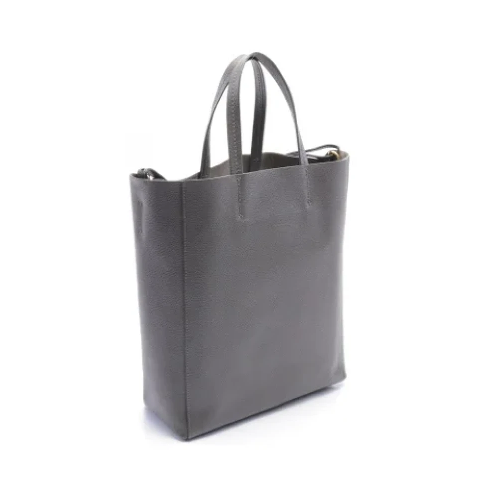 Celine Vintage Pre-owned Leather celine-bags Gray Dames