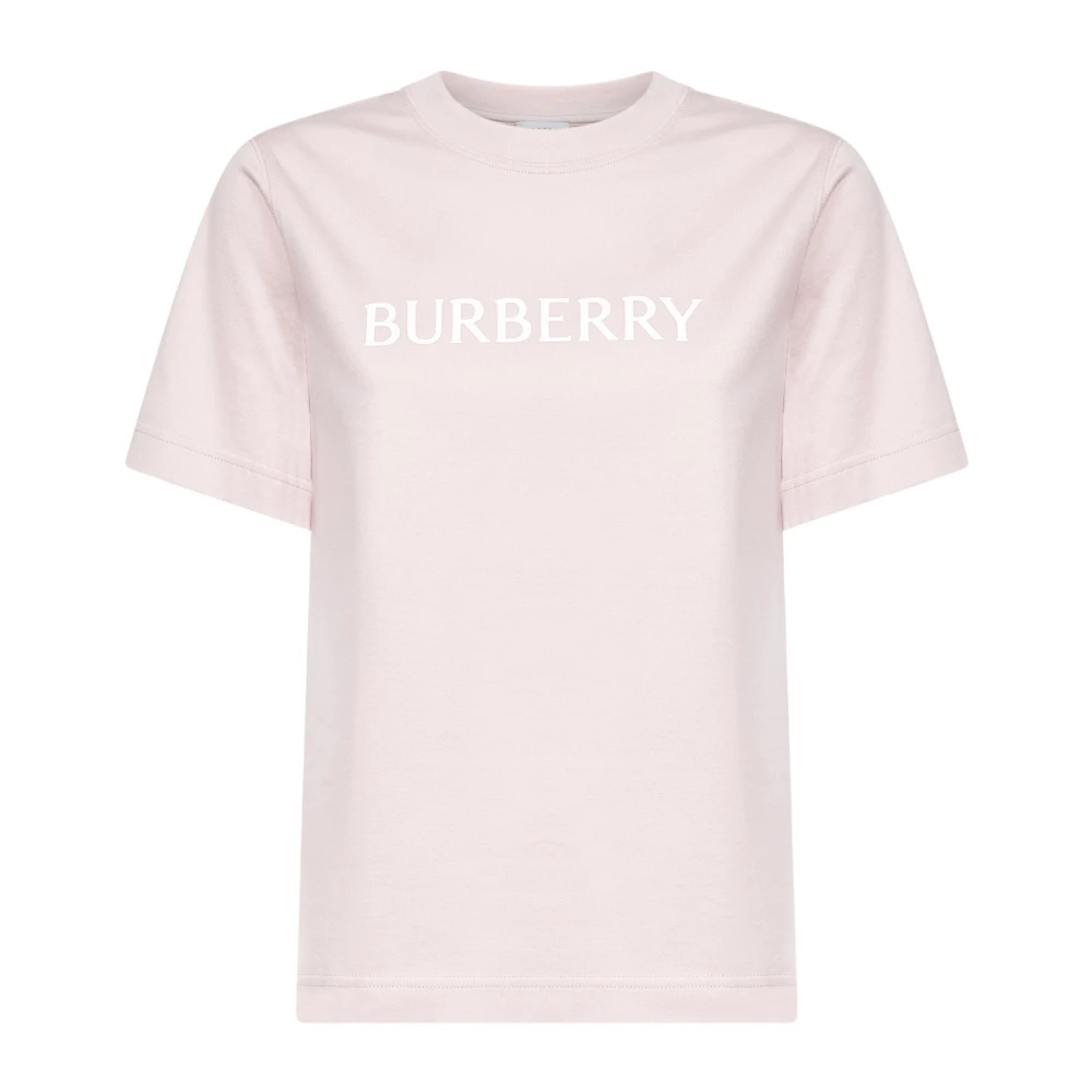 Burberry Women's Pink Logo Cotton T-Shirt - T-Shirts - S - Tops
