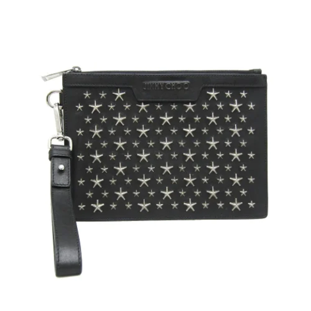 Jimmy Choo Pre-owned Leather clutches Black Dames