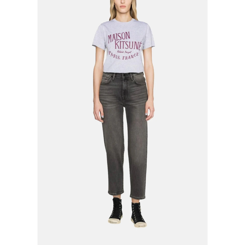 7 For All Mankind Cropped Jeans Dames Gray Dames