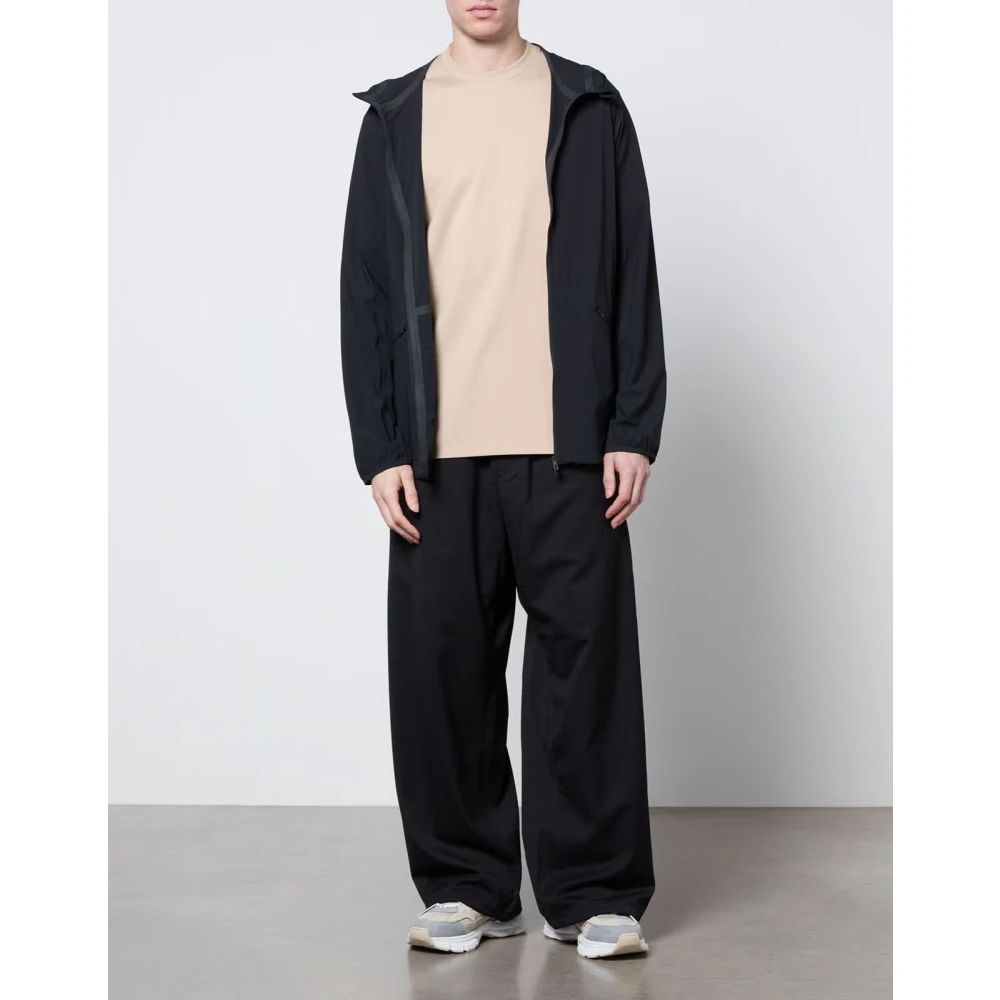 Y-3 Zwarte Ripstop Capuchon Hardloopjas Black Heren
