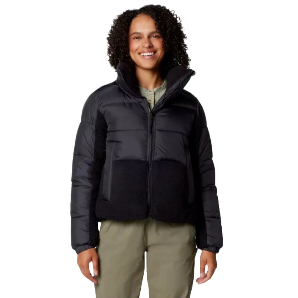Columbia Zwarte winddichte Sherpa-fleecejas Black Dames