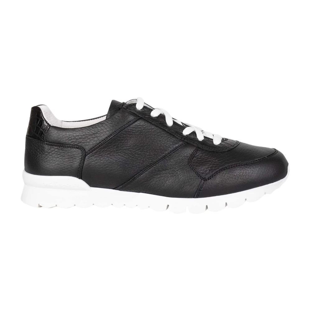 Kiton Leren Herten Krokodil Sneakers Heren Schoenen Zwart