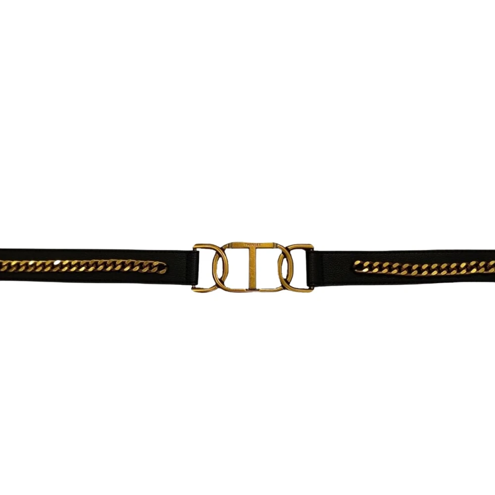 Twinset Ketting Logo Riem Art. 222To504E Black Dames