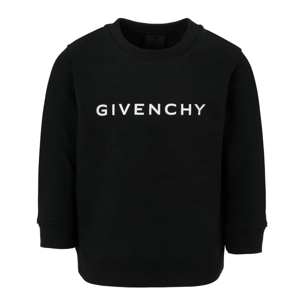 Givenchy Unisex Kids Black Kids Sweatshirts, 10 Y, Crew Neck Sweatshirt With Logo