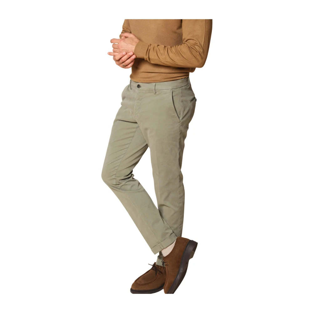 Mason's Extra Slim Chino Broek Milano Style Green Heren