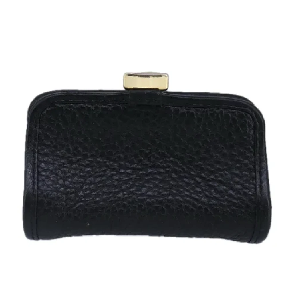 Dior Vintage Pre-owned Leather wallets Black Dames