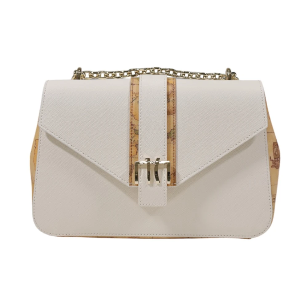 Alviero Martini 1a Classe Beige Schoudertas Met Kliksluiting Beige Dames