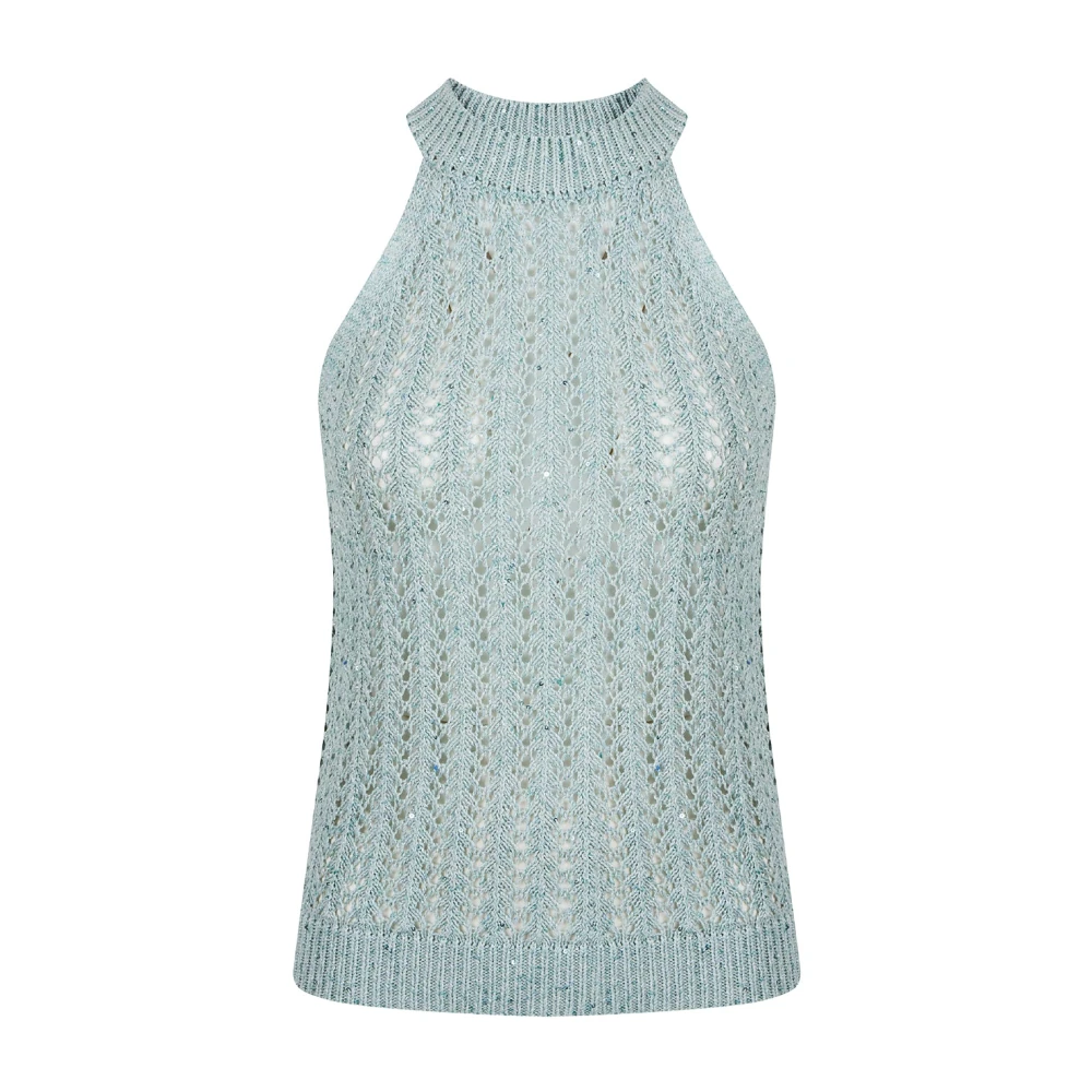 Eleventy Donna Blu Maglie, M, New,