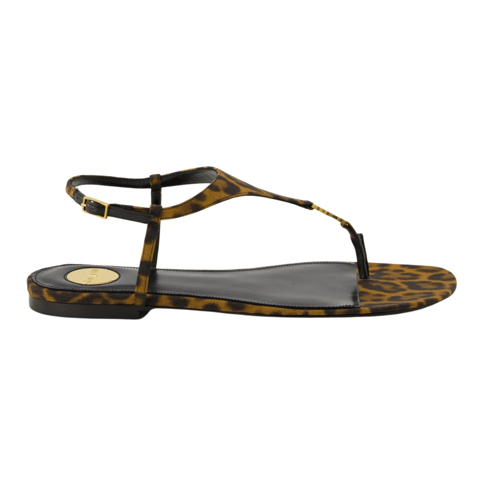 Saint Laurent Women's Brown Flat Sandals, 6 Uk, Sandales Cassandra