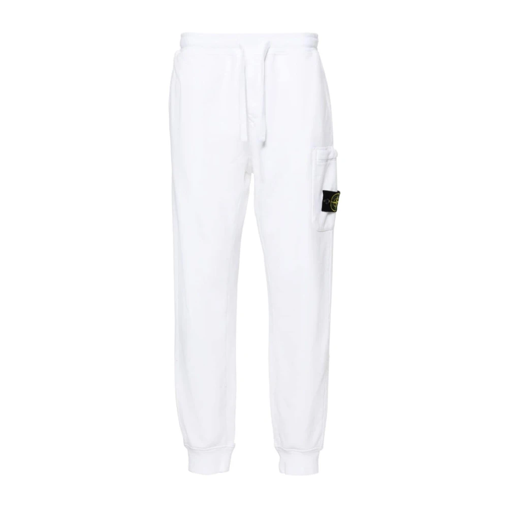 Stone Island Vita Byxor Ss24 White, Herr