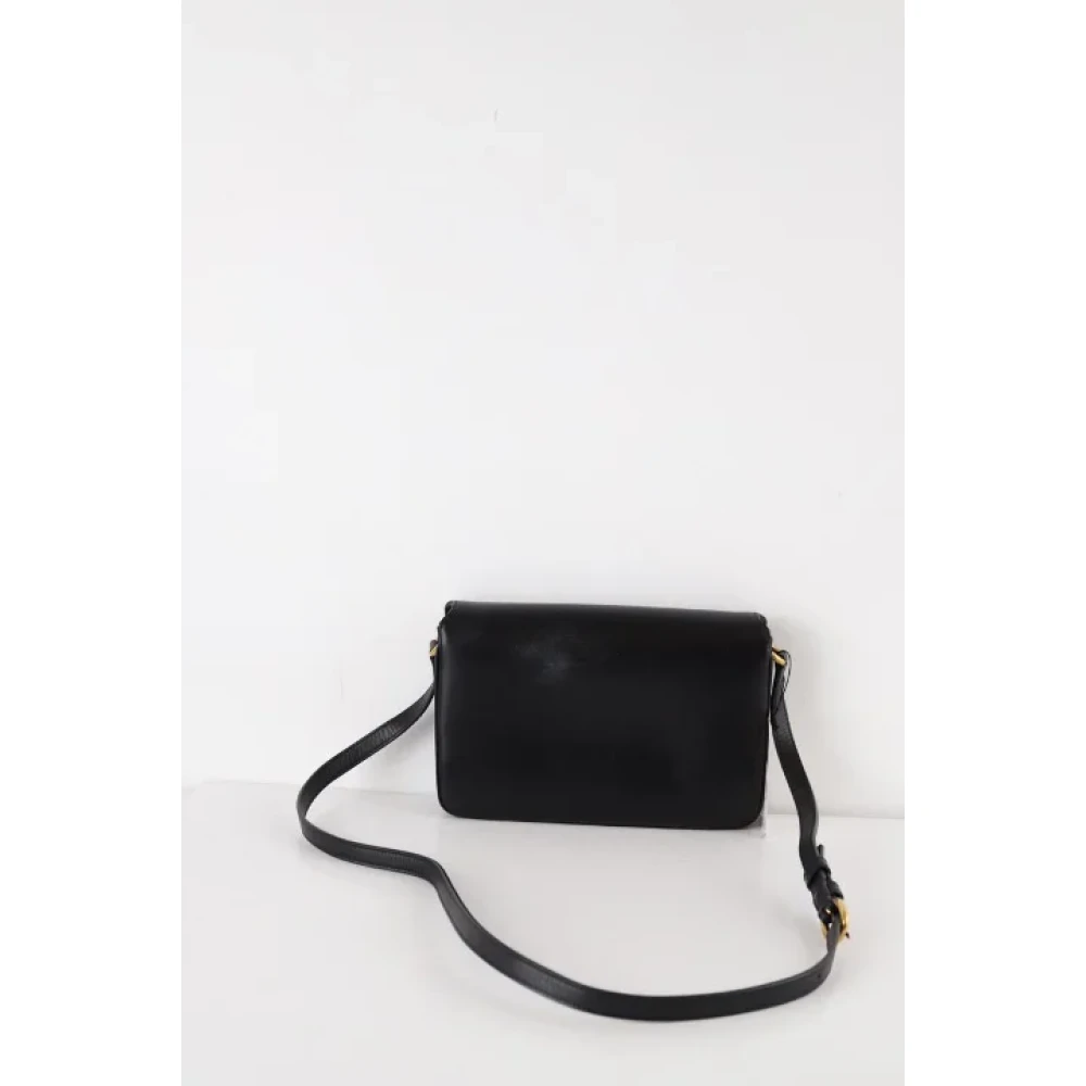 Saint Laurent Vintage Pre-owned Leather shoulder-bags Black Dames