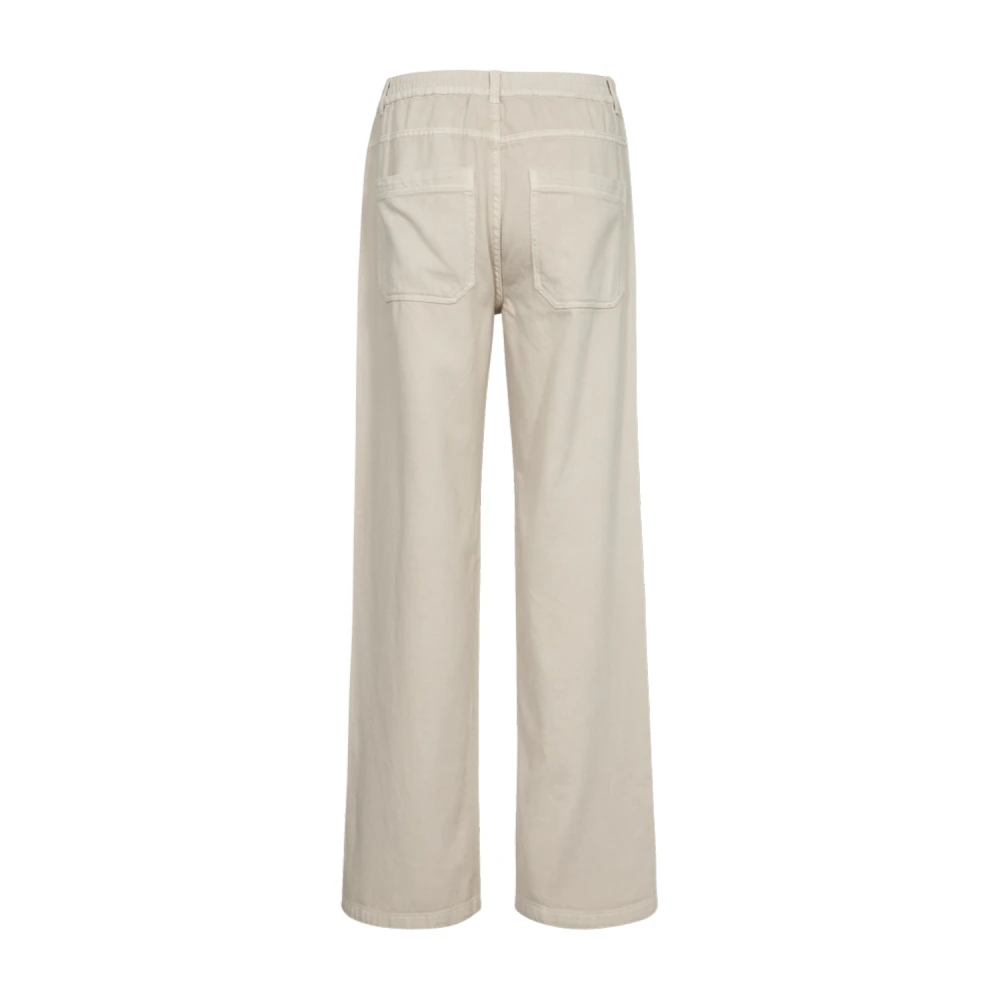 Freequent Beige Wijde Broek Beige Dames