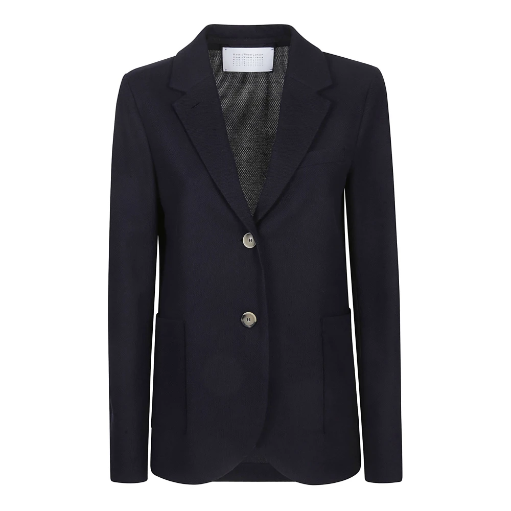 Harris Wharf London Blauw Katoenen Jas Blue Dames