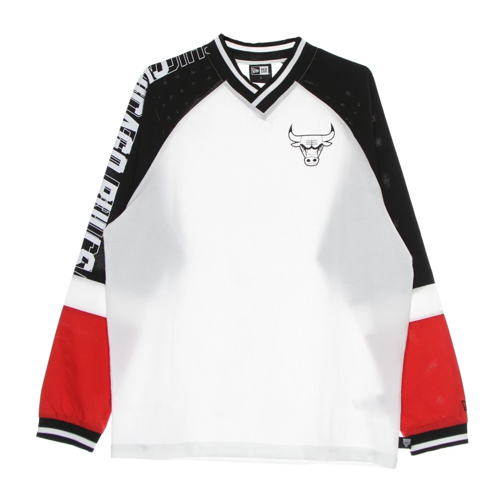 New era NBA Kleurblok Lange Mouw Tee White Heren