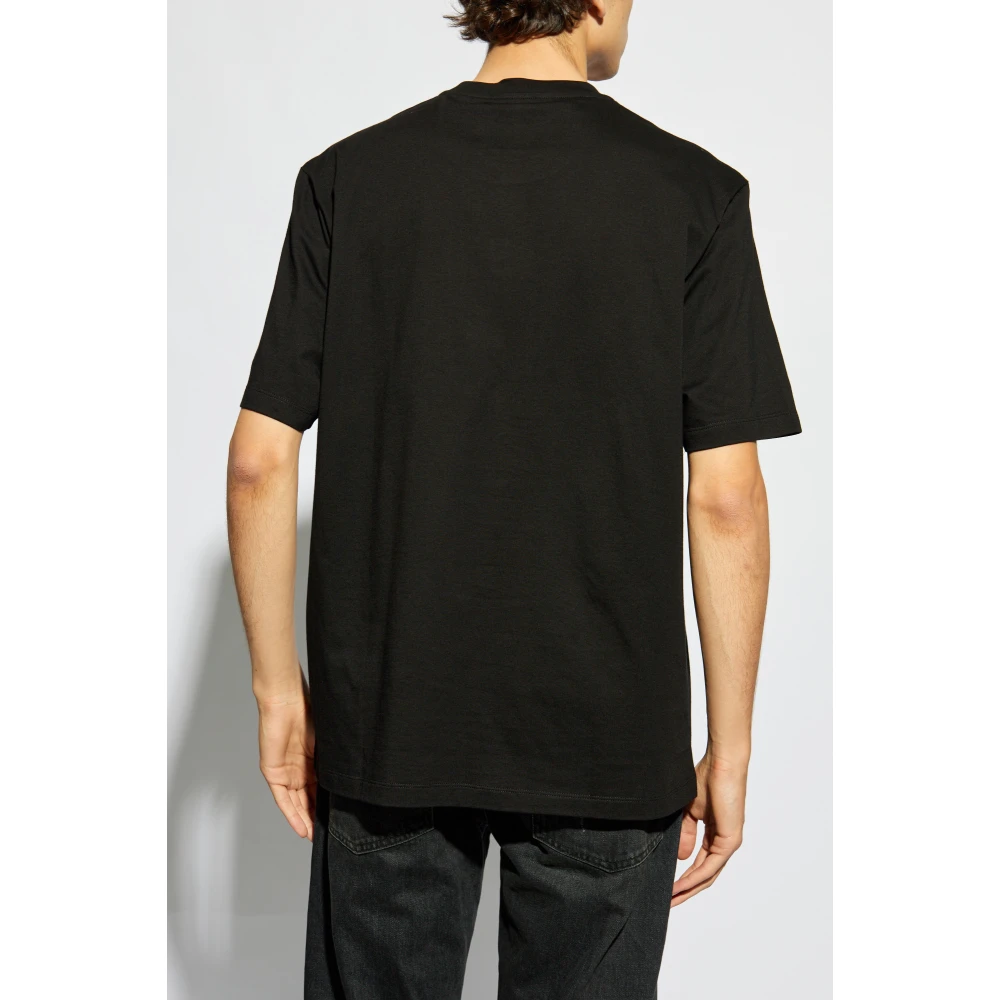 Versace T-shirt met logo Black Heren