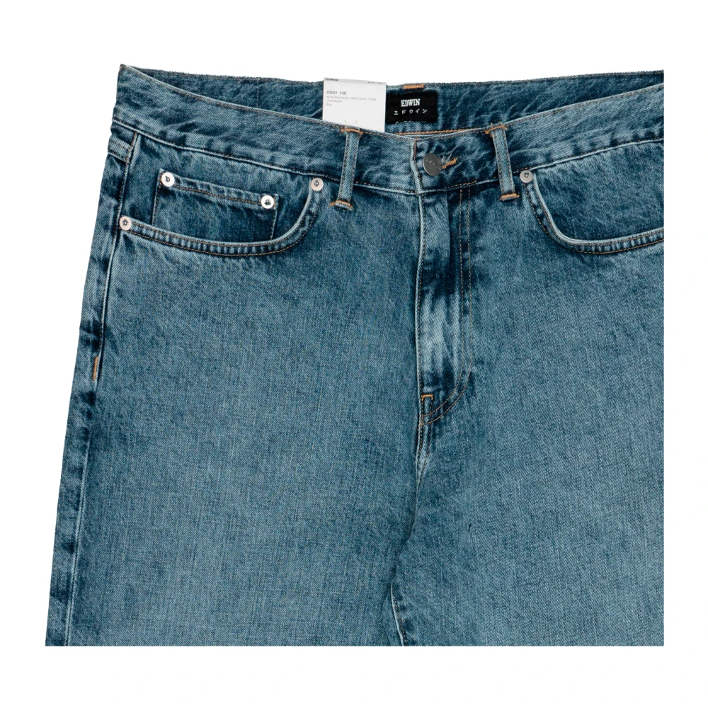 Edwin Blauwe Katoenen Cosmos Broek Blue Heren