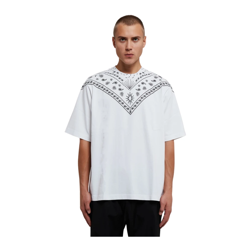 Marcelo Burlon Bandana Kraag Katoenen T-shirt White Heren