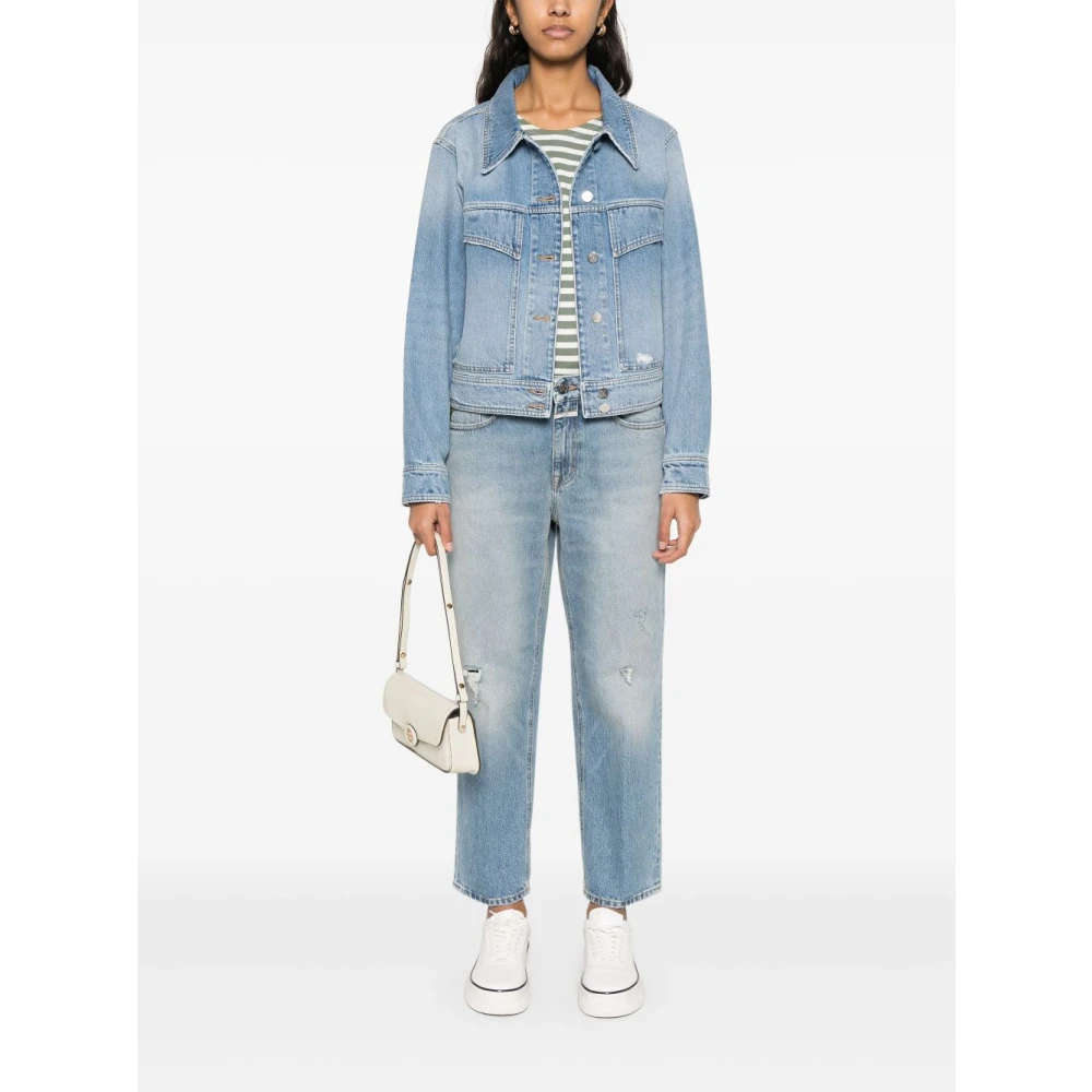 closed Heldere Blauwe Knoopjas Blue Dames