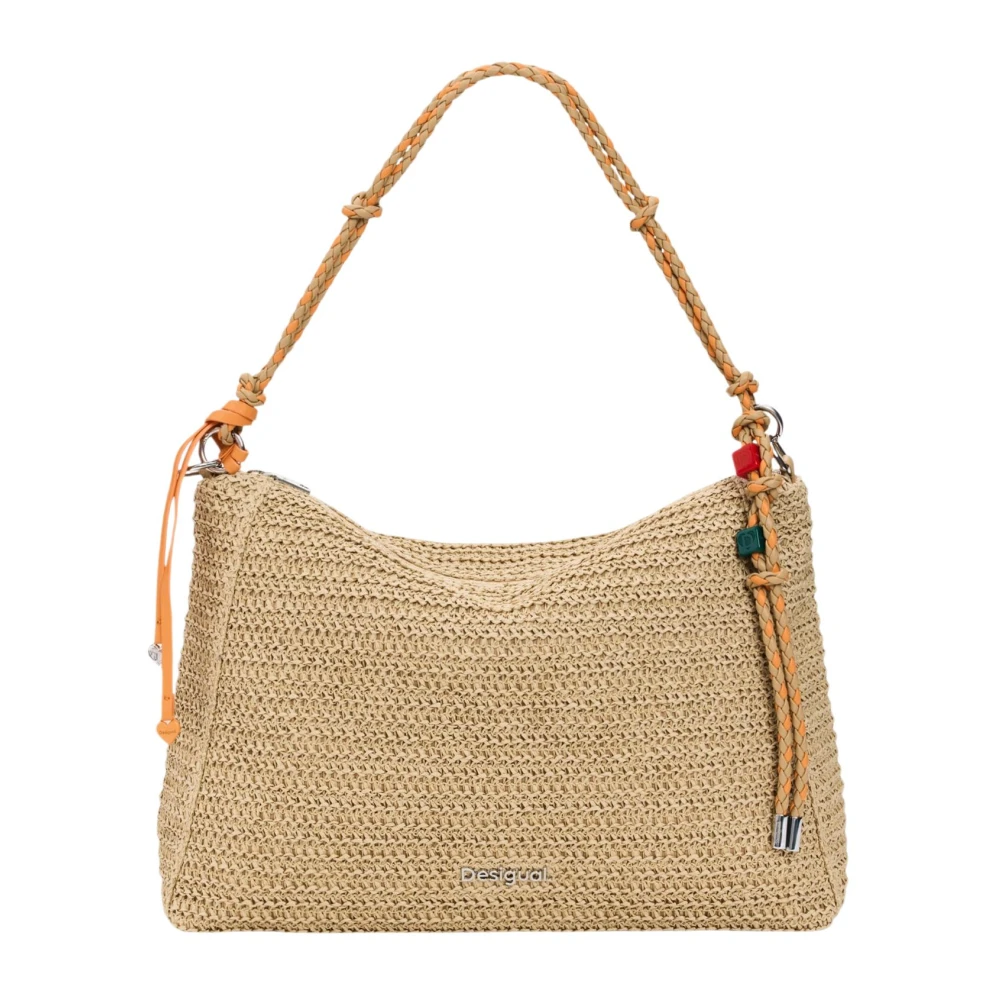 Desigual Donna Beige Borse, Taglia Unica, New,