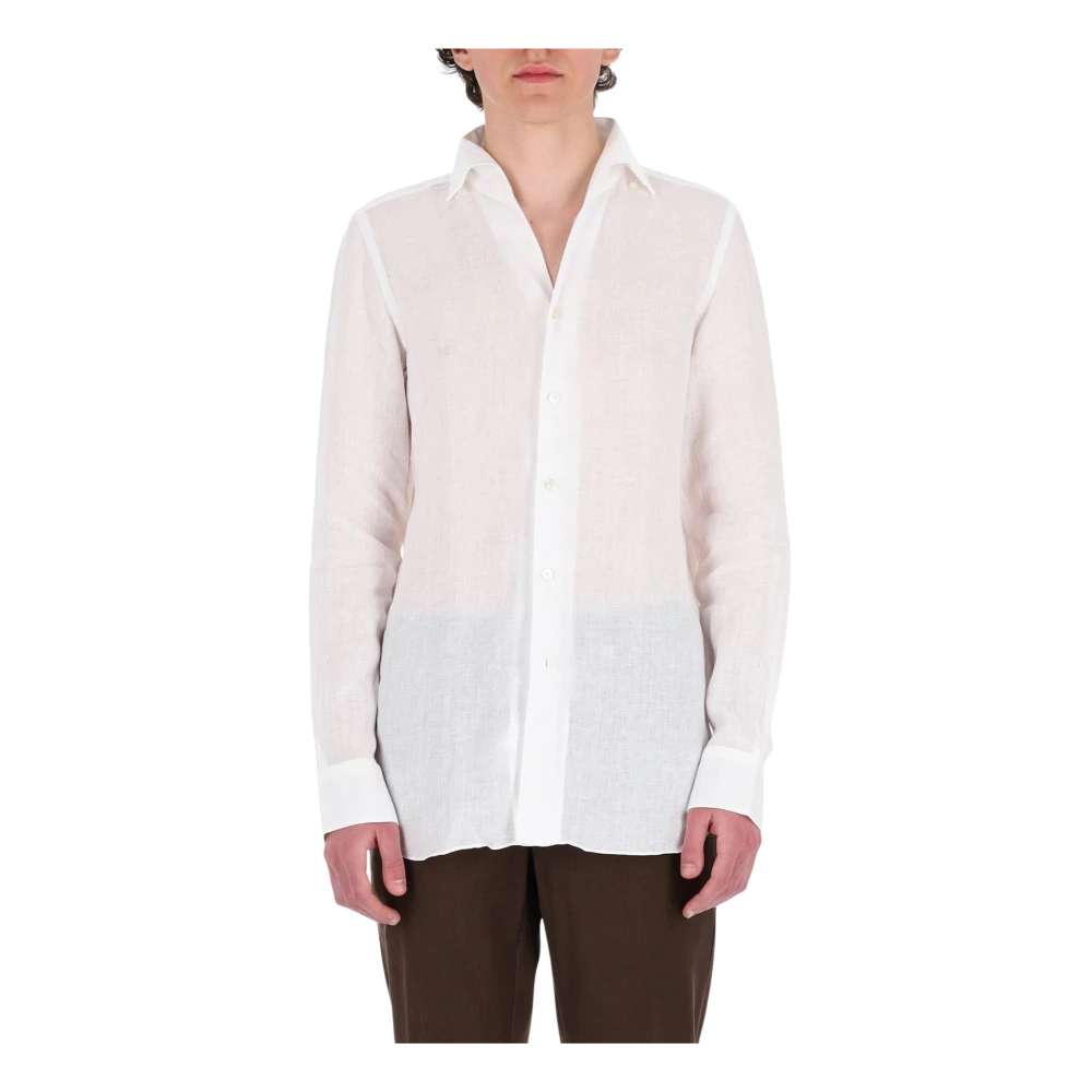 Finamore Homme Blanc - Chemise Gaeta - Chemises - Taille: M