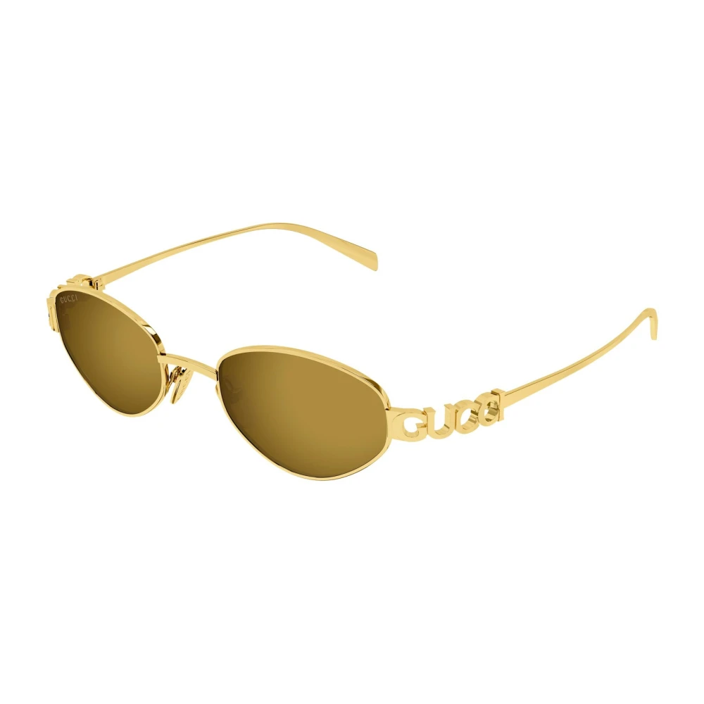 Gucci Women's Yellow Oval Sunglasses - Sunglasses - 47 Mm - Accessories