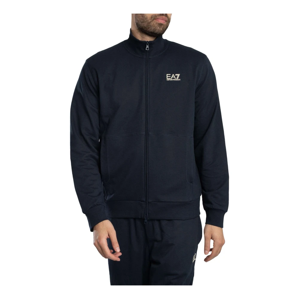 Emporio Armani Ea7 Herren Blau Sweatshirts & Hoodies, Mgröße:
