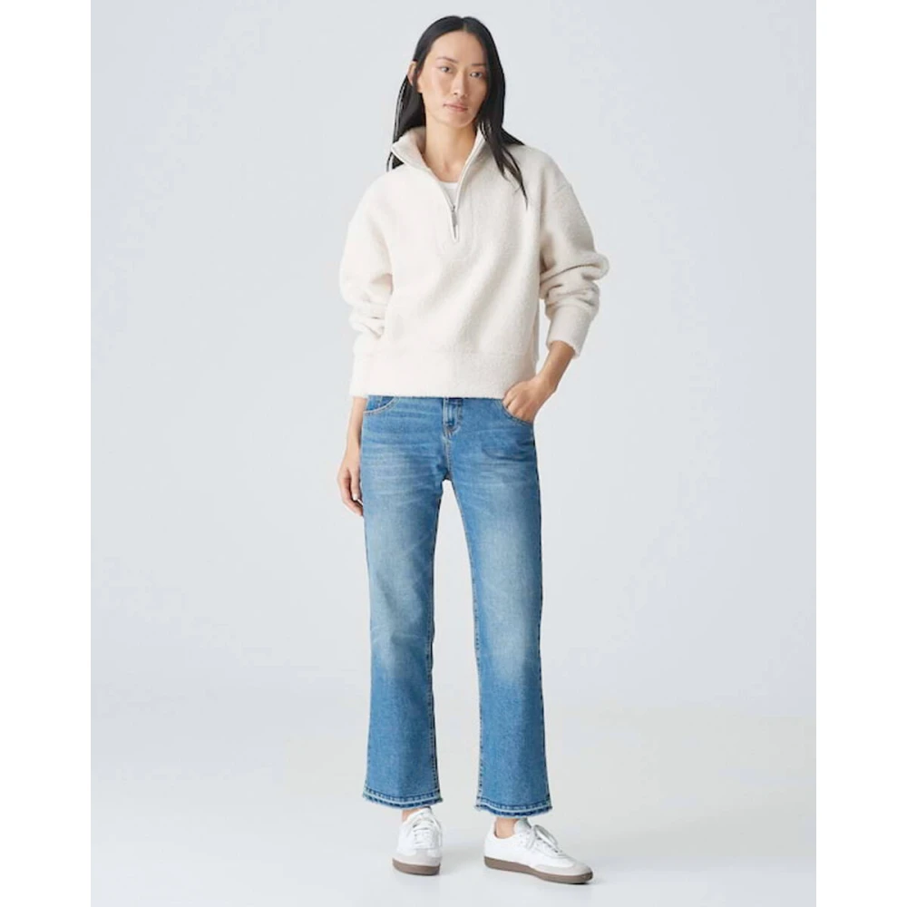 Opus Stijlvolle Sweatshirt met Gatroi Detail Beige Dames