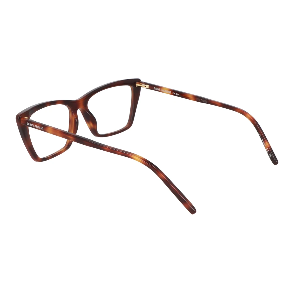 Saint Laurent Onregelmatige Vorm Acetaat Bril Brown Unisex