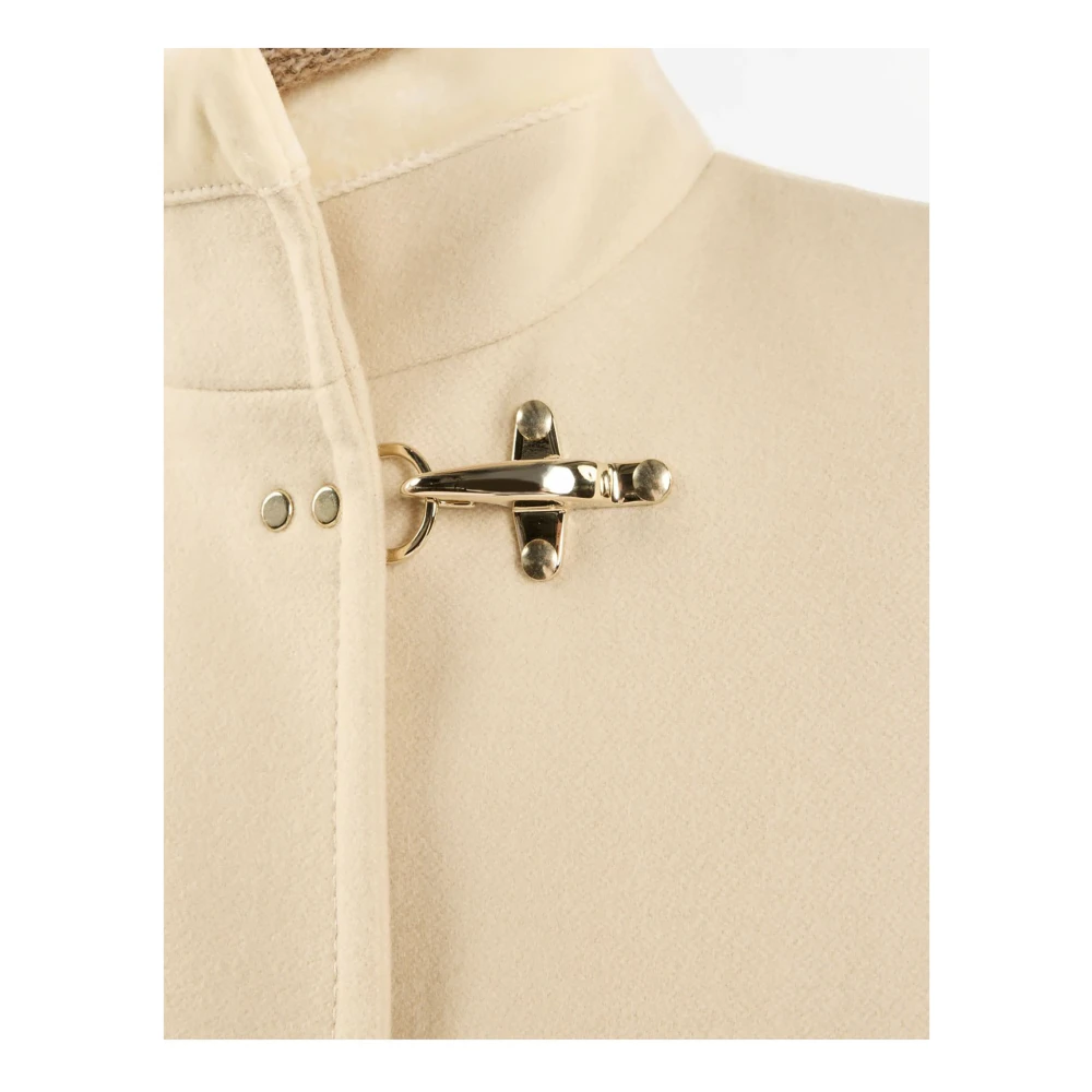 Fay Beige Virginia Coat met gevilt textuur Beige Dames