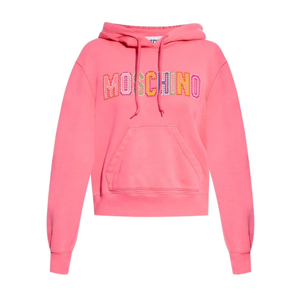 Moschino Hoodie med logotyp Pink, Dam