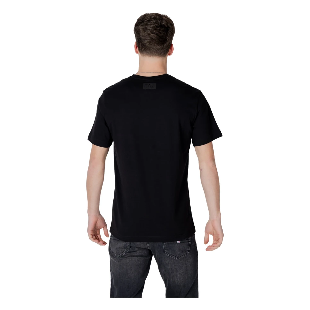Emporio Armani EA7 Katoenen T-shirt korte mouwen lente zomer Black Heren
