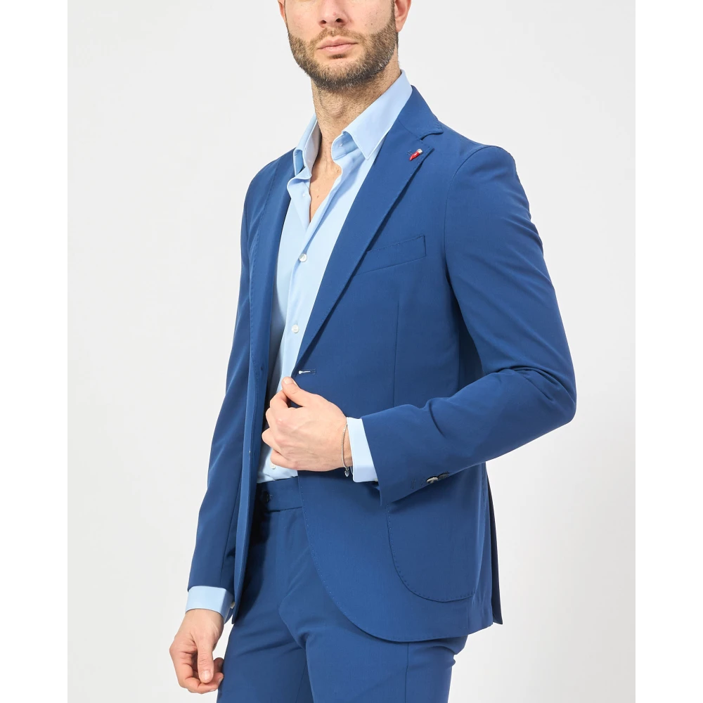 Mulish Blauwe Jurken Slim Fit Tenerife Blue Heren