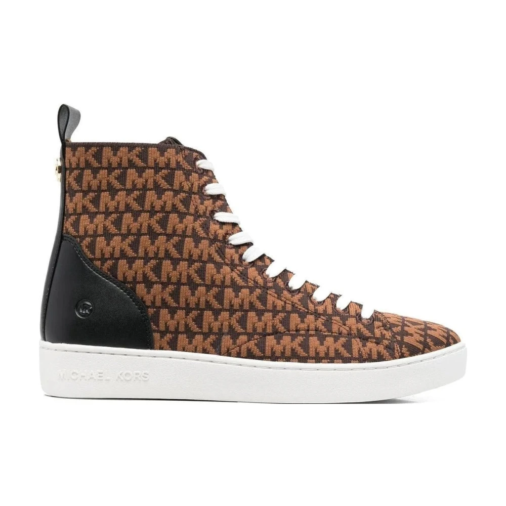 Michael Kors Bruine Gebreide High Top Sneakers Dames Schoenen