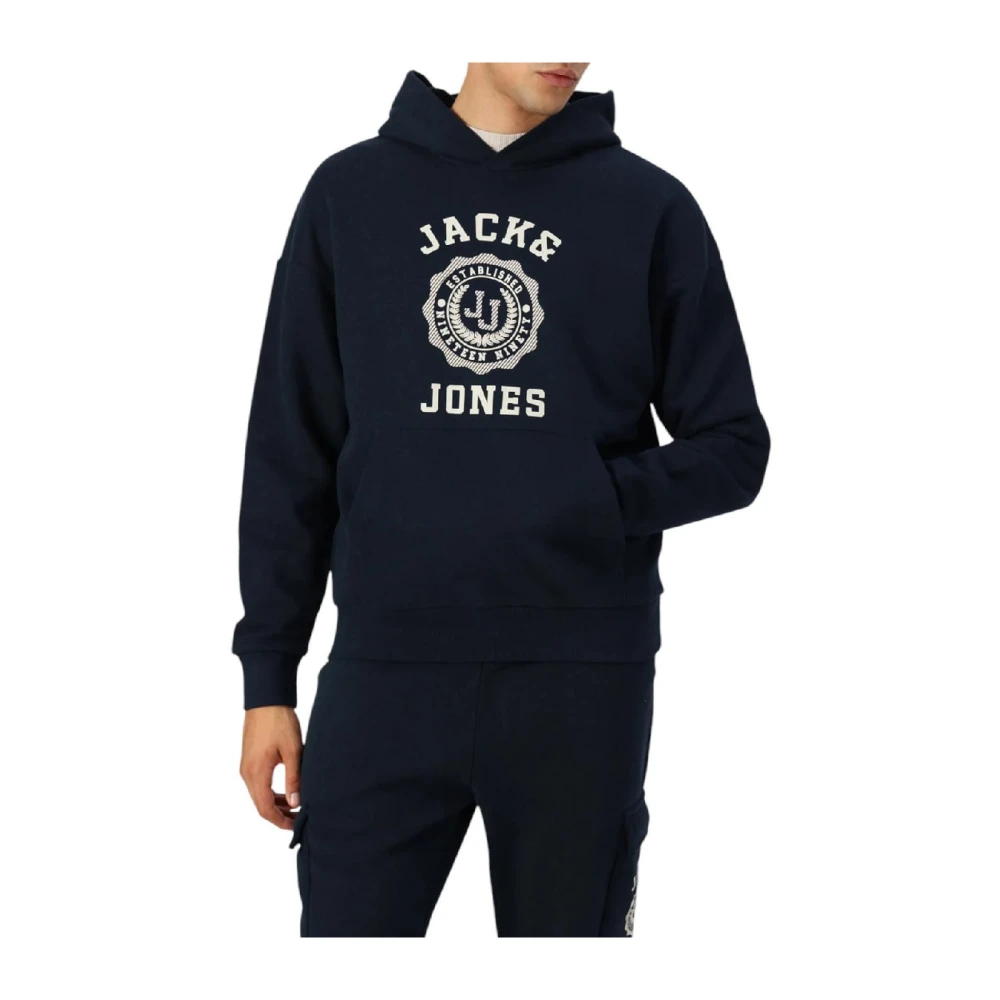 jack & jones Navy Casual Hoodie Modern Veelzijdig Blue Heren