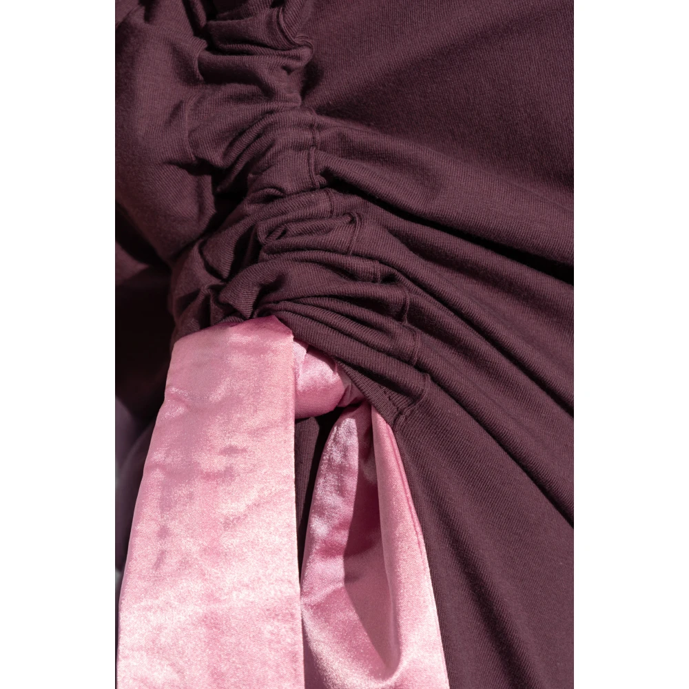 JW Anderson Jurk met inzetstuk Purple Dames