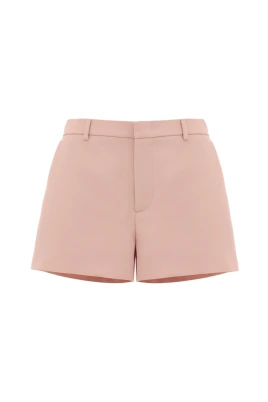 Rosa Shorts med Front Zipper